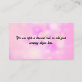 Carte De Visite Logo de la société Pink and Gold (Dos)