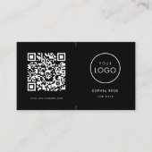 Carte De Visite Logo de la société professionnelle simple QR Code (Devant)