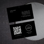 Carte De Visite Logo de la société professionnelle simple QR Code