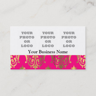 Carte De Visite Logo de la société rose et or clair