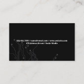 Carte De Visite Logo de la technologie AI | Matériel technologique (Dos)