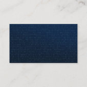 Carte De Visite Logo de la technologie de bloc | Code binaire (Dos)