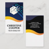 Carte De Visite Logo de la technologie moderne | Technologie (Devant / Derrière)