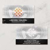 Carte De Visite Logo de la technologie numérique géométrique (Devant / Derrière)