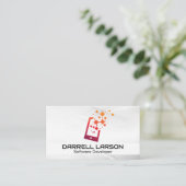 Carte De Visite Logo de la technologie téléphonique (Debout devant)