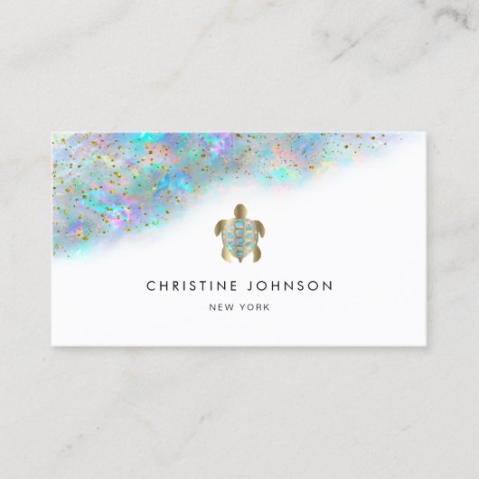 Carte De Visite logo de la tortue marine (Devant)