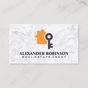 Carte De Visite Logo de la touche Accueil Immobilier