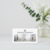 Carte De Visite Logo de la Vestiaire moderne Boutique de luxe Phot (Debout devant)