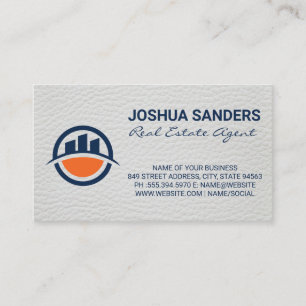 Carte De Visite Logo de la ville   Agent immobilier