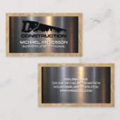 Carte De Visite Logo de la ville de Hand Saw | Construction de mét (Devant / Derrière)