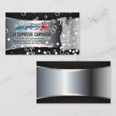 Carte De Visite Logo de la voiture de course | Bulles de savon | L (Devant / Derrière)