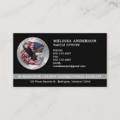 Carte De Visite Logo de l'agent de correction pénitentiaire (Devant)