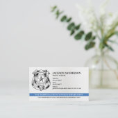 Carte De Visite Logo de l'agent de police du département de l'appl (Debout devant)