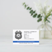 Carte De Visite Logo de l'agent de police du département de l'appl (Debout devant)