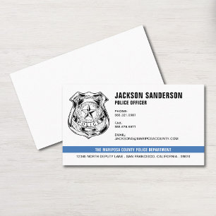Carte De Visite Logo de l'agent de police du département de l'appl