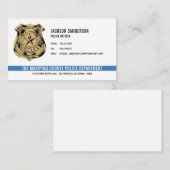 Carte De Visite Logo de l'agent de police du département de l'appl (Devant / Derrière)