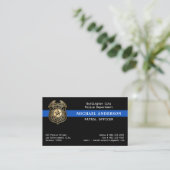 Carte De Visite Logo de l'agent de police personnalisé (Debout devant)