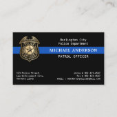 Carte De Visite Logo de l'agent de police personnalisé (Devant)