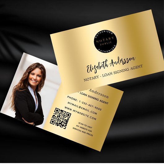 Carte De Visite Logo de l'agent de signature de prêt noir