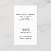 Carte De Visite Logo de l'agent de signature de prêt notaire (Dos)