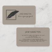 Carte De Visite Logo de l'agent de signature de prêt notaire (Devant / Derrière)