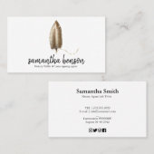 Carte De Visite Logo de l'agent de signature de prêt notaire Éléga (Devant / Derrière)