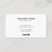 Carte De Visite Logo de l'agent de signature de prêt notaire Éléga (Dos)