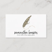 Carte De Visite Logo de l'agent de signature de prêt notaire Éléga (Devant)