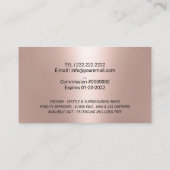 Carte De Visite Logo de l'agent de signature de prêt notaire Rose (Dos)