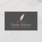 Carte De Visite Logo de l'agent de signature du notaire Elegant Ro (Devant)