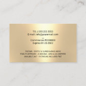 Carte De Visite Logo de l'agent de signature du notaire Sage Green (Dos)