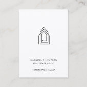 Carte De Visite Logo de l'agent immobilier moderne (Devant)