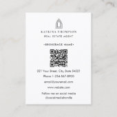 Carte De Visite Logo de l'agent immobilier moderne (Dos)