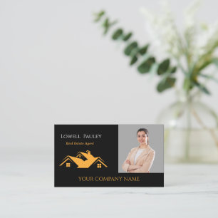 Carte De Visite Logo de l'agent immobilier promotionnel immobilier