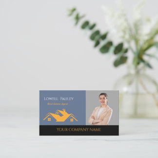 Carte De Visite logo de l'agent immobilier promotionnel profession
