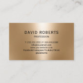 Carte De Visite Logo de l'agent immobilier Realtor Gold House Noir (Dos)