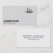 Carte De Visite Logo de l'agent immobilier / Silver Foil Archito (Devant / Derrière)