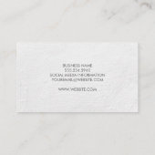 Carte De Visite Logo de l'agent immobilier | Texture murale (Dos)