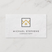 Carte De Visite Logo de l'agent immobilier | Texture murale (Devant)