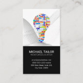 Carte De Visite Logo de l'ampoule | Éducation (Devant)