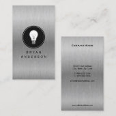 Carte De Visite Logo de l'ampoule lumineuse (Devant / Derrière)