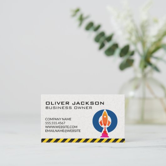 Carte De Visite Logo de lancement de fusées (Debout devant)