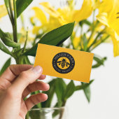 Carte De Visite Logo de l'apiculteur d'abeilles Jaune et Noir