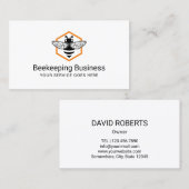 Carte De Visite Logo de l'apiculture Ferme de miel (Devant / Derrière)