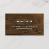 Carte De Visite Logo de l'arbre | Bois de jardin (Dos)