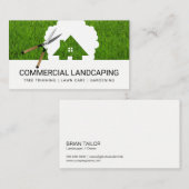 Carte De Visite Logo de l'arbre d'accueil | Herbe | Cheveux (Devant / Derrière)