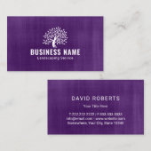 Carte De Visite Logo de l'arbre d'aménagement paysager et d'entret (Devant / Derrière)