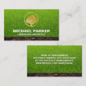 Carte De Visite Logo de l'arbre d'or | Grass et Dirt (Devant / Derrière)