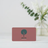 Carte De Visite Logo de l'arbre (gris) (Debout devant)