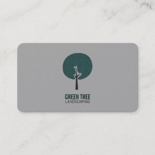 Carte De Visite Logo de l'arbre (gris)